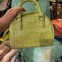 Purse Alligator Crocodile Embossed Crossbody Lime Green