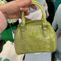 Purse Alligator Crocodile Embossed Crossbody Lime Green