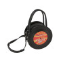Record Purse Crossbody Removable Strap Black