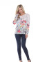 Kamana White Floral Top 3/3 Sleeve