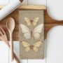 Porter Lane Kitchen Hand Dish Towel Natural Vintage Butterflies 