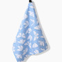 Geometry Kitchen Dish Hand Towel Microfiber Blue Butterflies USA Made