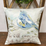 Arriving End Feb Southern Cotton Mill Pillow Blue Bird Jesus Easter He Will Cover You With His  Feathers