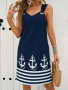 Arrive 2/15 Anchor Dress Straps Navy Vacation River Girl Beach
