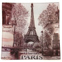 Glass Square Eiffel Tower Paris Dish Tray 