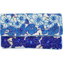 Blue Beaded Clutch Purse 