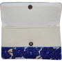Blue Beaded Clutch Purse 
