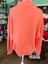 Plus size 1/4 Zip Pullover Sweatshirt Coral