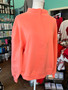 Plus size 1/4 Zip Pullover Sweatshirt Coral