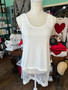 Layering Tank With Lace Hem Ivory