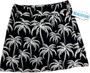 LuLu B Beachtime Skort Two Pocket & 1 Phone Pocket Black Palm Tree