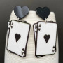 Blackjack Card Earrings Acrylic