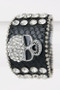 Bracelet, amazing bling bling leather skull rhinestone snap.  If you are in the Red Wing, Minnesota Mississippi River area, please swing into the Go Brazen.com store