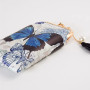 Blue Butterfly Snap Closure Accessory Case