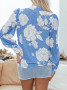 ARRIVING SOON Blue Floral Gathered Yoke Button Down Blouse Shirt