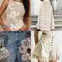 ARRIVING SOON Sheer Embellished Beige Tank Top