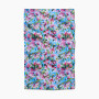 Geometry Kitchen Hand Dish Microfiber Towel Magnolias Pink Blue