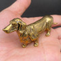 Brass Dachshund Weiner Dog Figurine 