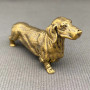 Brass Dachshund Weiner Dog Figurine 