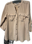 Keren Hart Shirt Button Down Pockets Sand Tan