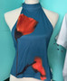 Halter Top Open Back With 2 Strap Teal
