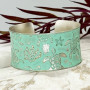 Anju Coastal Life Nautical Sea Turtle Cuff Bracelet Aqua Mint