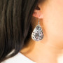 Anju Turtle Silvertone Earrings
