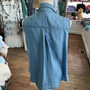 LuLu B Sleeveless Button Up Top Medium Dark Denim