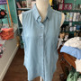 LuLu B Sleeveless Button Up Top DNLB Light Denim