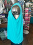 LuLu B Sleeveless Top V Neck Coolant Fabric Flared Aqua