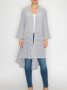 Origami Long Grey Lace High Low Cardigan 