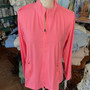 LuLu B Jacket 2 Way Zip 2 Inside Pockets 2 Outer Zip Pockets Coral