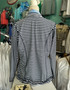 LuLu B Jacket Two Way Zipper 2 Inside Pickets 2 Outer Zip Pickets Blue Stripe