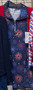 LuLu B Dress Navy Fireworks Coolant Fabric 1/4 Zip Sleeveless 250th Anniversary July 4th