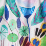 Geometry Kitchen Hand Towel Microfiber Watercolor Flowers