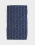 Geometry Kitchen Tea Towel Microfiber Midnight Blue Lights