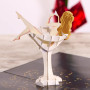 Vintage Lady In Martini Glass 3D Pop Up Greeting Card