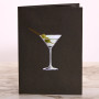 Vintage Lady In Martini Glass 3D Pop Up Greeting Card