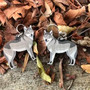 Grey Wolf Wooden Earrings USA Made