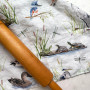 Turtles Dragonflies Kingfisher Bird Pond Linen Kitchen Dish Towel 