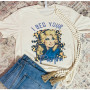 Dolly Parton I Beg Your Parton T Shirt Bleach Washed 