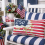Southern Cotton Mill American Flag 250th Anniversary July 4th Lumbar Pillow