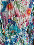 LuLu B Long Sleeve Crinkle Button Up Shirt Dragonfly Multi Color