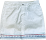 LuLu B Denim Jean Skort Embroidered Stars White 250th Anniversary July 4th