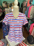 Lulu B Stars & Stripes Short Sleeve V Neck 250th Anniversary July 4th