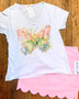Butterfly T-Shirt Pastels One Size Made In Italy
