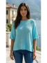 Loowie One Size Italian Aqua Blue Turquoise Top