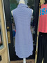 LuLu B Dress Sleeveless 1/4 Zip Navy Stripes Coolant Fabric 250th Anniversary July 4th