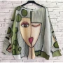 Loowie Lightweight Olive Lady Picasso One Size Top Knit