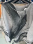 Loowie One Size Knit Top Grey Black Marble